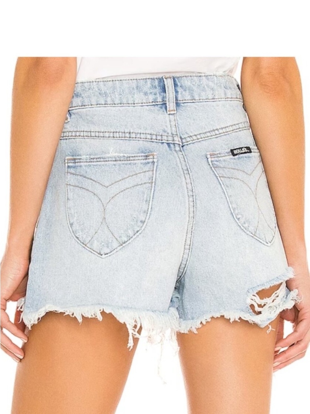 Rolla's Dusters G day Mate high-rise Slim denim shorts Size 28 Aussie 10 NWOT